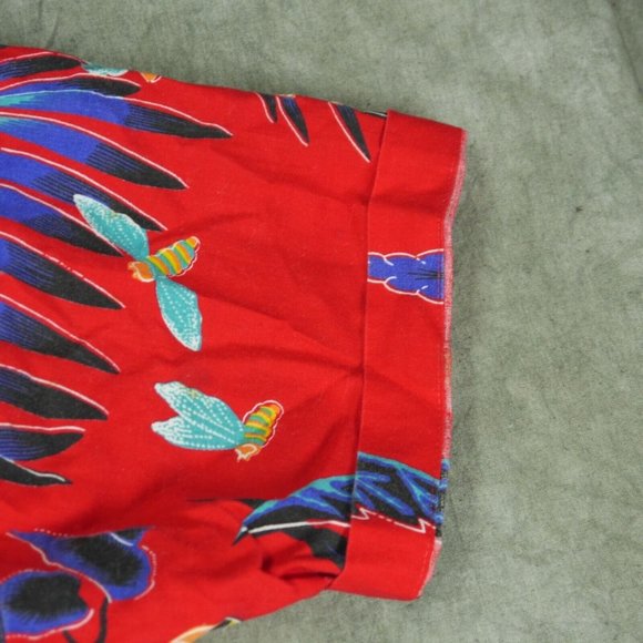 EUC Mr. Witt Floral Multicolor Casual Shirt Tropical Size L S1-8375 - Picture 8 of 10